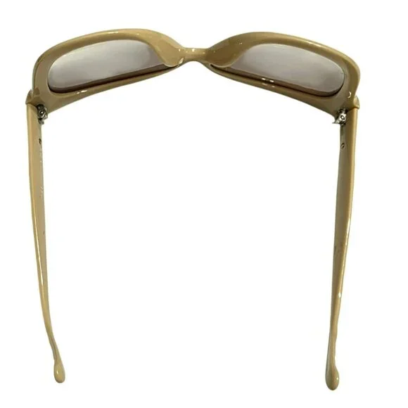 Vintage Christian Dior Oversized Sunglasses Cat Beige Gradient Lens Germany 80s Vintage Christian Dior Oversized Sunglasses Cat Beige  main image 3
